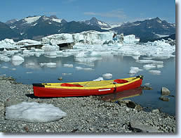 Pakboat amidst ice